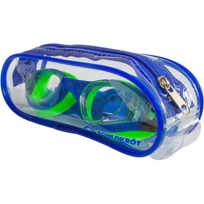 SCHILDKRÖT Schwimmbrille CAPRI Junior 5+ im Carrybag, Farbe:blau-grün