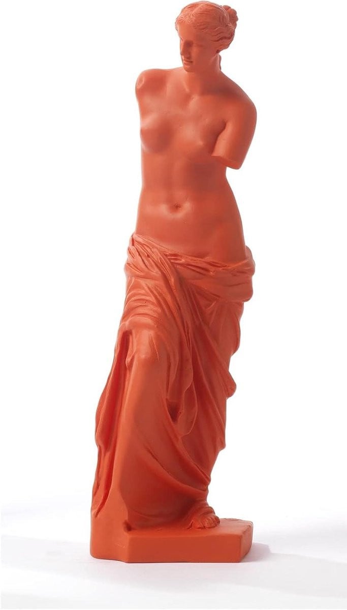 Grieks Beeld Decoratief Figuur Klassiek Design Rood Hoogte: 277 cm