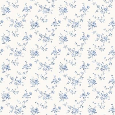 Galerie Wallcoverings Miniatures 3 Rose Floral Trail Design Vinyl on Non-woven Matte Wallpaper Roll