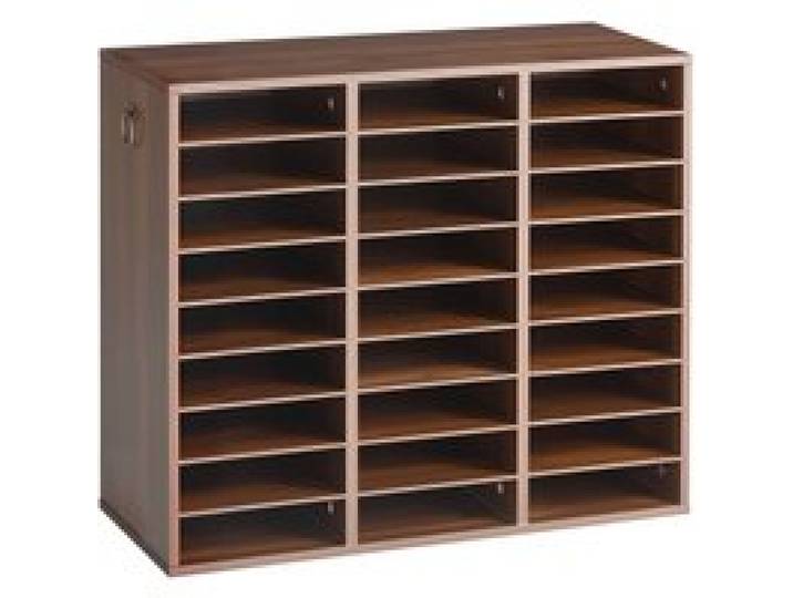 VEVOR Trieur de Documents de Bureau en Bois avec 27 Compartiments, Brun, Organisateur de Dossiers avec Étagères Réglables pour Rangement de Papiers, Magazines, Courriers, Bibliothèque, École, Accueil