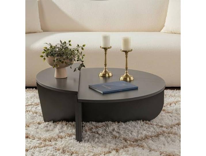 Dmora Couchtisch Wand 90x60x35h cm Schwarz