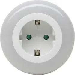 Kopp 195904017 LED Nachtlicht mit 3 LED ́s, als Zwischenstecker, mit Dämmerungssensor, Farbe: weiß leuchtend  - 3 Stück