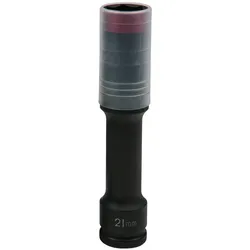 KS Tools SlimPOWER Alu-Felgen Kraft-Stecknuss, extra lang rot - 515.0619 - rot