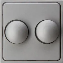 Kopp 492847006 HK07 - Abdeckung Doppeldimmer, Farbe: stahl