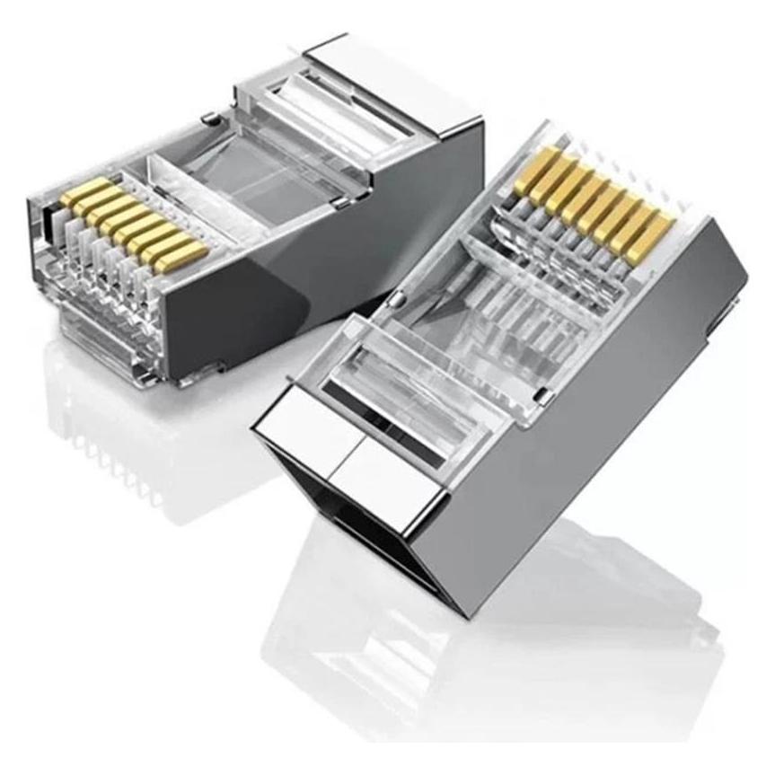 Ugreen Tikla spraudnis RJ45 (8P8C) CAT6 STP cietam un savitam kabelim (100gab.) (Netzwerk Zubehör) (UGREEN/50248)