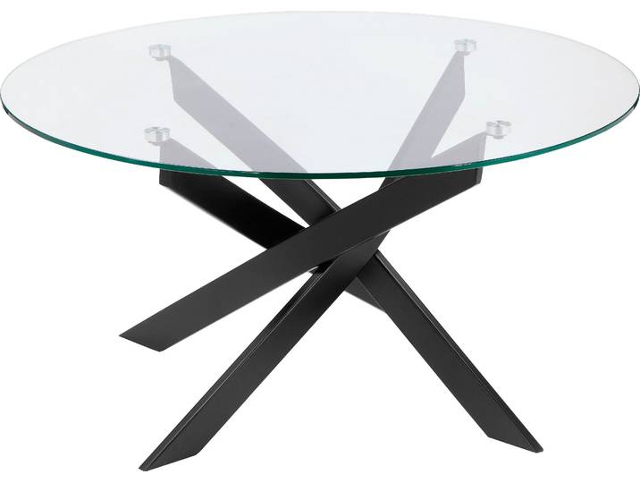Couchtisch OTTO HOME Luzie , schwarz, B:80cm H:41cm T:80cm, Tische, Couchtisch, unterschiedliches Beingestell (in chrome und schwarz), Breite 80 cm