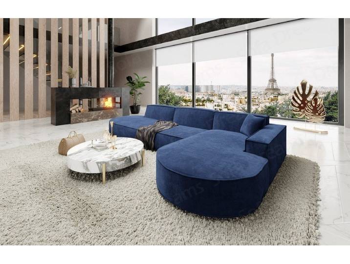 Sofa Dreams Ecksofa Design Stoffsofa Samtstoff Ecksofa Alegranza L Lounge Stoff Sofa, Loungesofa