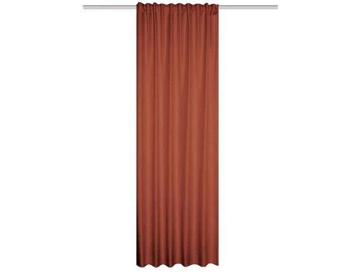 Wärmeschutzvorhang Eskamio, Terracotta, Uni, 270x245 cm, für Stange und Schiene geeignet, Lärmschutz, Wärmeschutz, mit Kombiband, Heimtextilien, Vorhänge, Fertigvorhänge, Thermovorhänge