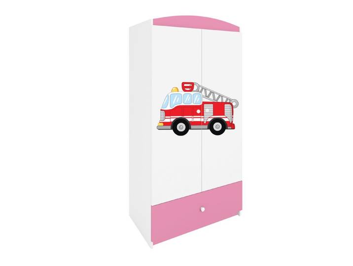 Raumhirsch Furniture Kinderkleiderschrank mit Motivauswahl - Kleiderschrank für Kinder (Kinderzimmerschrank für Jungen, Mit Ablagefächern & Kleiderstange) robuste Verarbeitung, kindgerecht, verschiedene Farben & Designs