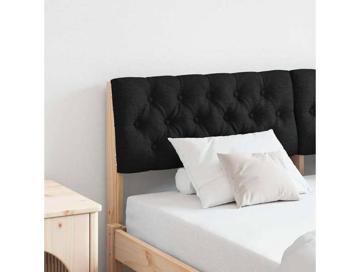 Tête de lit capitonnée Noir 160 cm Pin massif poids:11.3 kg 6504