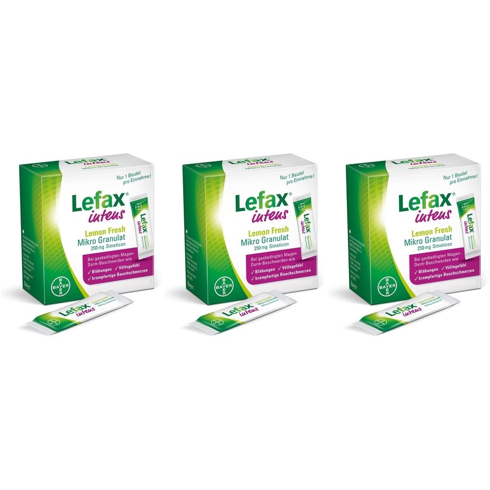 Lefax intens Lemon Fresh Mikro Granul.250 mg Sim. 3x 3x50 St Granulat