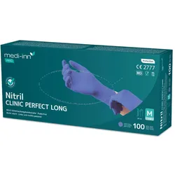Medi-Inn PRO Nitril Clinic Perfect Long Einmalhandschuhe puderfrei M / 100 Stück