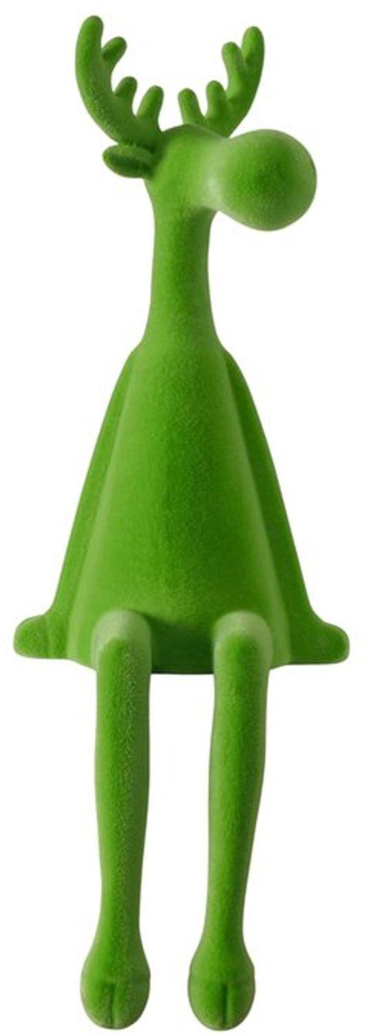 Boltze Zittend Rendier Groen 56 cm