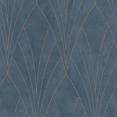 "Veer Decor Art Deco Fan Texture Ground Wallpaper - Roll 20.86""x33ft"