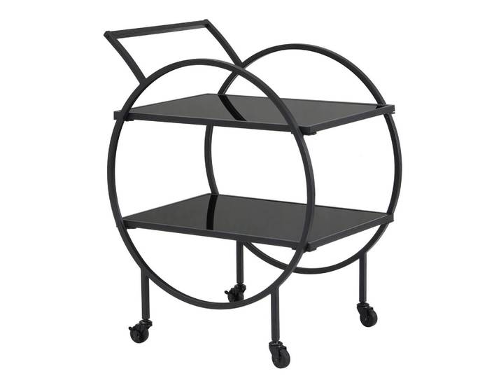 Mid.you Servierwagen, Schwarz, Metall, rechteckig, 46x83x45 cm, Stauraum, offenes Fach, einfacher Aufbau, Esszimmer, Barmöbel, Barwagen