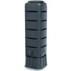 Prosperplast Regenwassertonne Regenbehälter Regentank 120L mit Sockel, Hahn