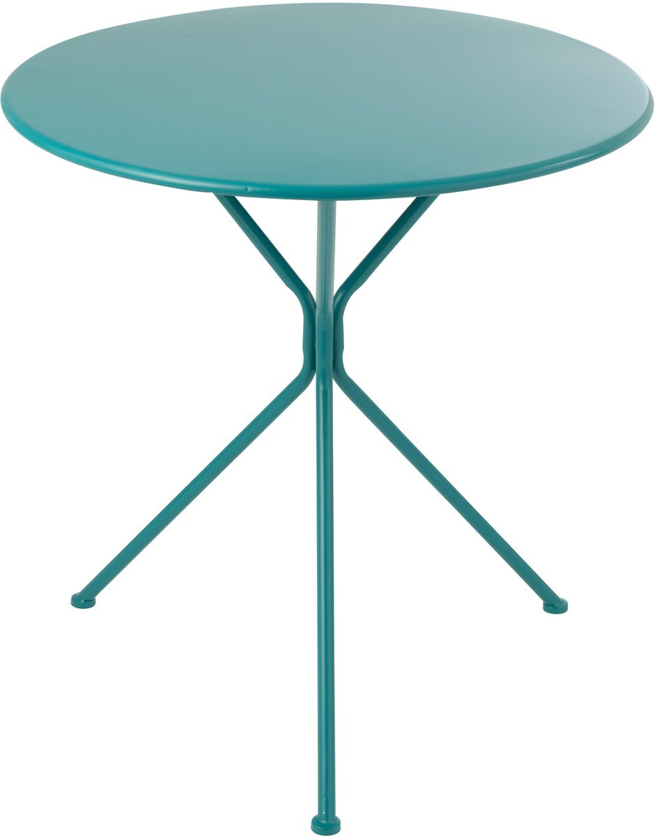 J-Line Tripod Ronde Tafel - Metaal - Turkoois - Large