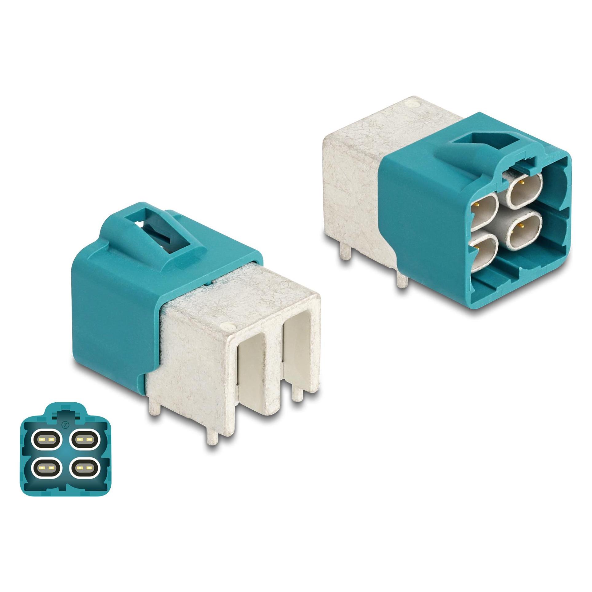 Delock HDMTD quad Stecker gewinkelt für PCB (90145)