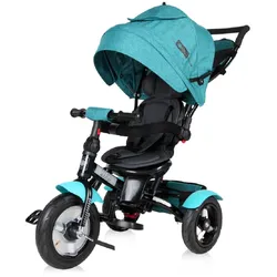 Lorelli Tricycle Neo 4 in 1 Luftreifen, Schiebestange, Sitz drehbar, verstellbar schwarz hellgrün