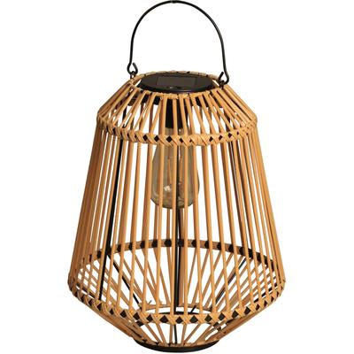 Außen-Tischleuchte LUXFORM "Solar-Tischlampe - Ibiza - LED - 15 Lumen", braun (wicker), 1 Stk., Leuchten, Solarbetrieben