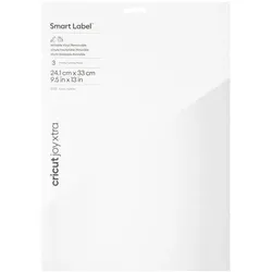 Cricut, Bastelfolie, Vinylfolie Joy Xtra Smart ablös. 24 x 33 cm, 3 Stück, Weiss