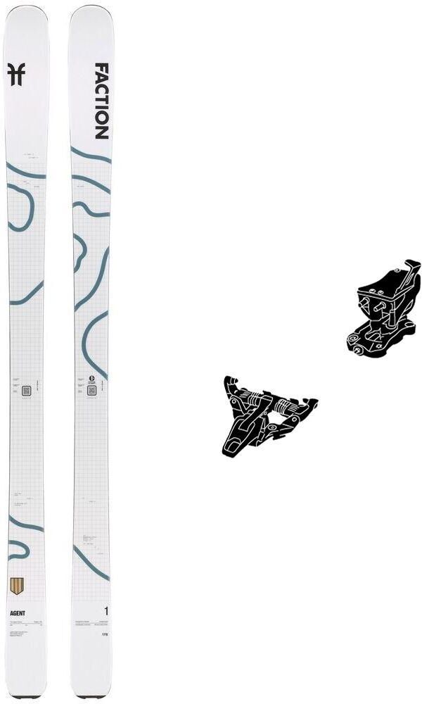 Faction  - Pack Ski de randonnée Agent 1 - 162 + 11.0 Tp 90mm Black Anthracite - Ski de randonnée