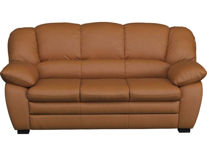 2,5-Sitzer COTTA Casino , braun (amber), B:191cm H:88cm T:92cm, 100% Echtleder, Sofas, Polstergarnitur, auch als Set erhältlich