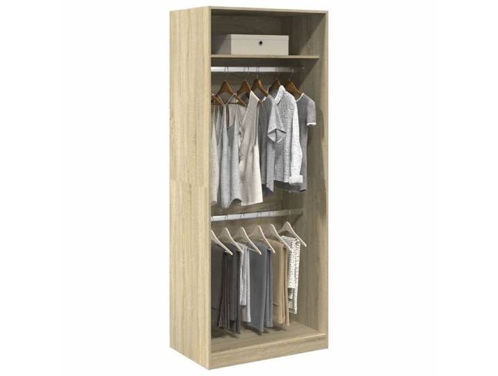 SALE 2025 Placard de Chambre - Garde-robe - Chêne sonoma - 80x50x200 cm - bois d'ingénierie 46 Kg 7346