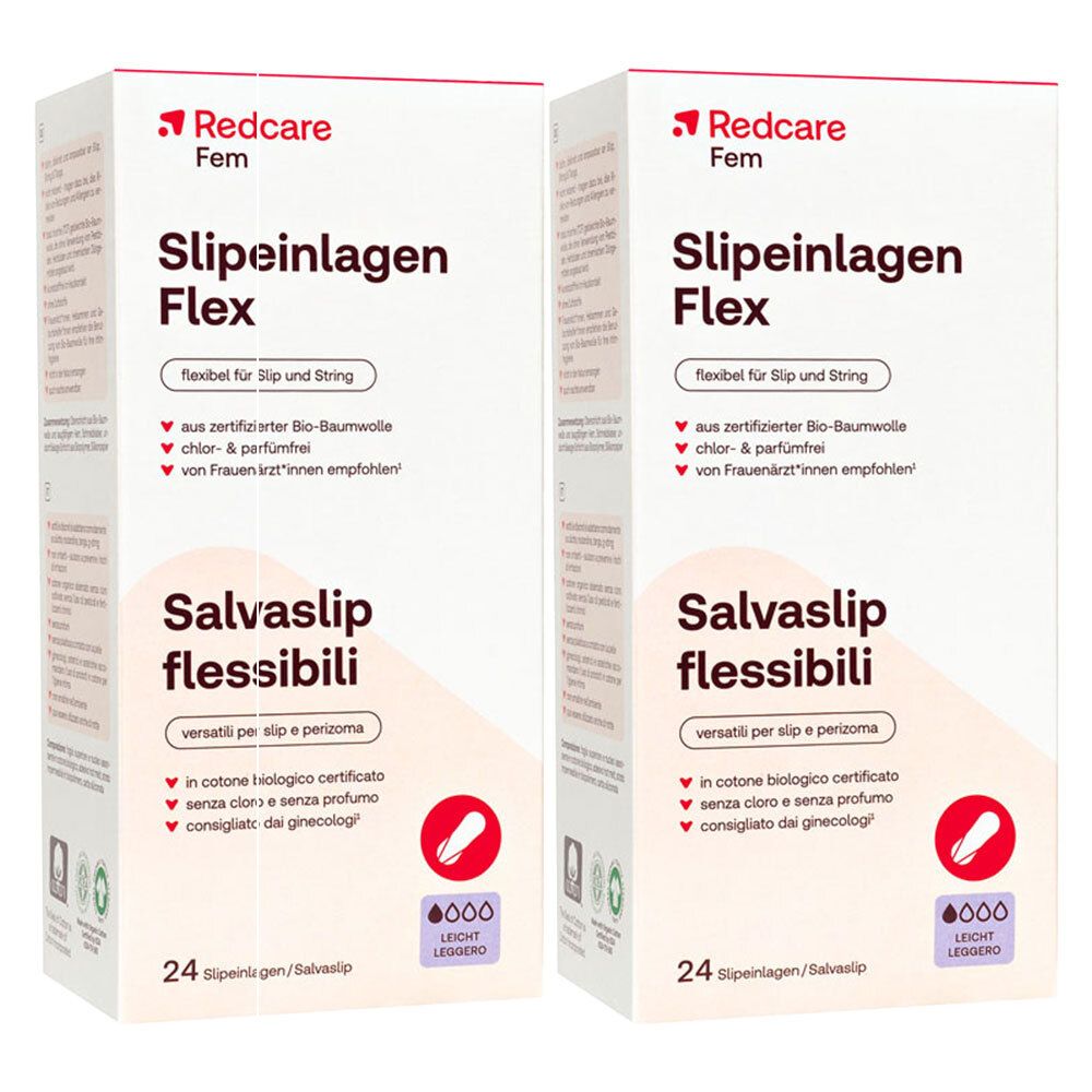 Redcare Slipeinlagen Flex Doppelpack 2x24 St Binden