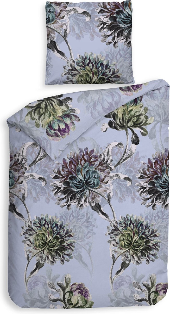 Heckett & Lane Flanel Dekbedovertrek Bing Frost Blue 140x200 cm