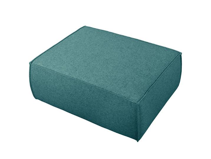 Repose-pieds capitonné 100 x 45 x 70cm Bleu Tissu Hevi: Pétrole