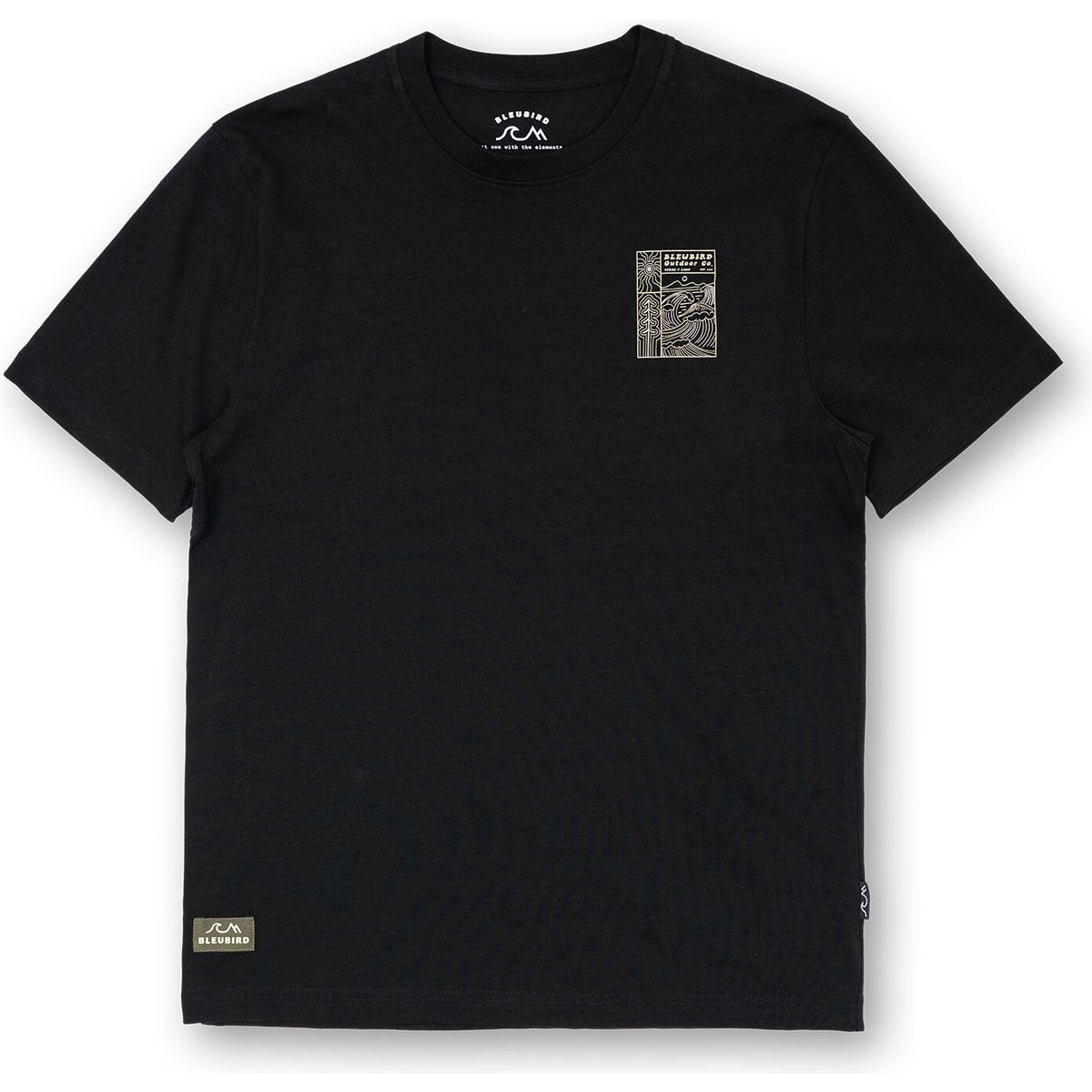 Bleubird Valto Tee - Black black XS TEE-VALT-BLK-XS