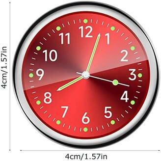 Uplifted Goods Analog Car Clock With Luminous Face red