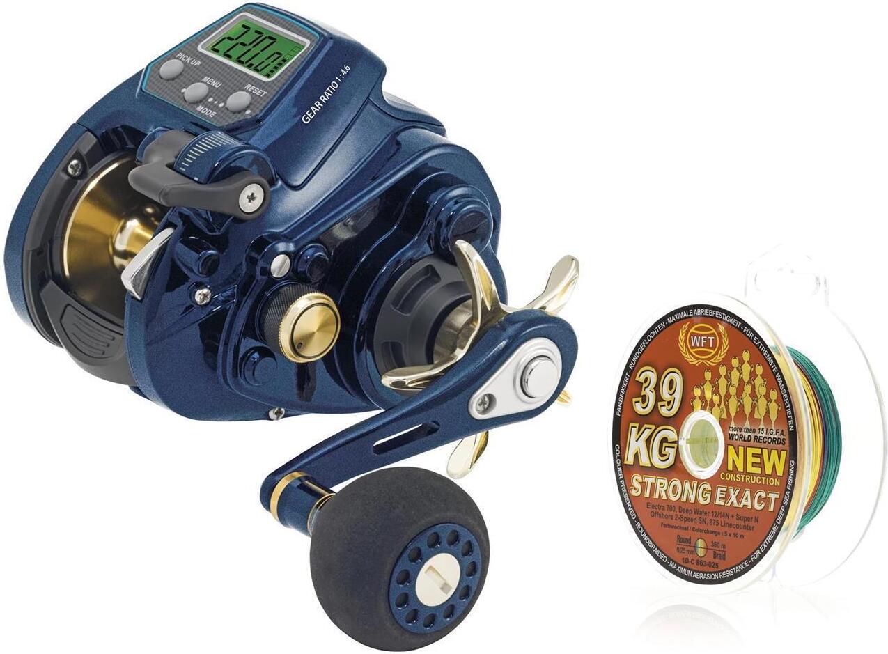 WFT Set: Elektrorolle Sea King 550 PR HP + 2x Schnur KG Strong Exact