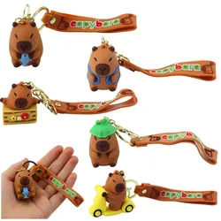 Schlüsselanhänger Capybara-Figur, Anhänger, Karabinerring, Mix