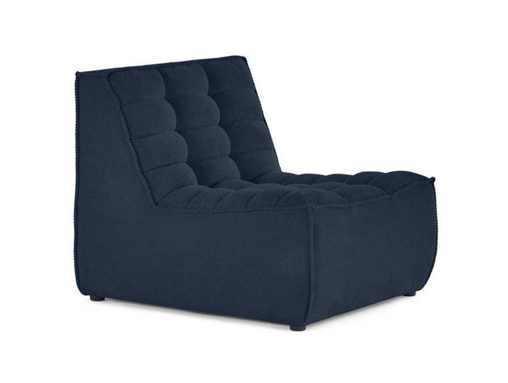 Ellie - fauteuil en velours texturé - Bleu marine