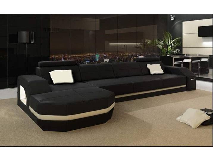 JVmoebel Ecksofa Ledersofa mit USB-Schnittstelle und modernem Design, Made in Europa