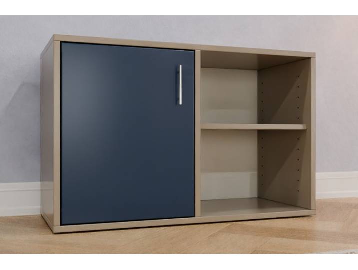 Büro Sideboard nach Maß - RAL 5003 Saphirblau - 59x92x40cm - Individuell konfigurieren