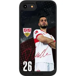 Nivocase Handyhülle für Apple iPhone 8 Hülle NIVOpure Case Schwarz Offizielles Lizenzprodukt VfB Stuttgart (Apple iPhone 8), Smartphone Hülle, Schwarz
