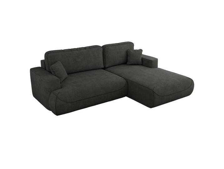 ECKSOFA OVO L Dunkelgrau Struktur - Rechts Seite