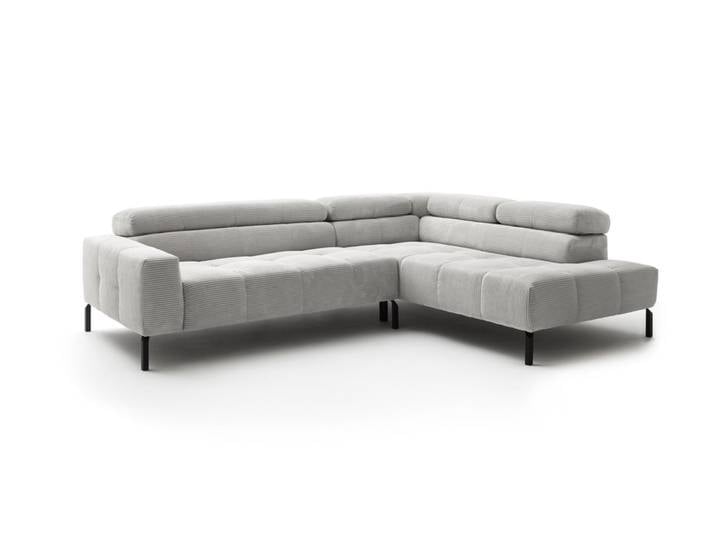 Ecksofa CLEVELAND 273 x 219 cm hellgrau