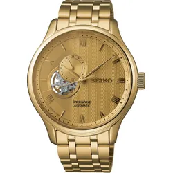 Seiko Presage Automatik open heart Japanese Garden" SSA468J1" - gelbgold - 41,80mm