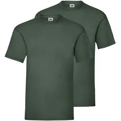Doppelpack Fruit of the Loom Valueweight T-Shirt, flaschengrün, S