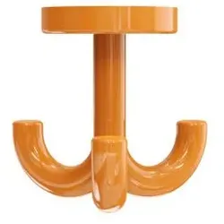 Hewi 477 Haken 477.90.05124 3-fach, drehbar, bis 15mm Dicke, orange