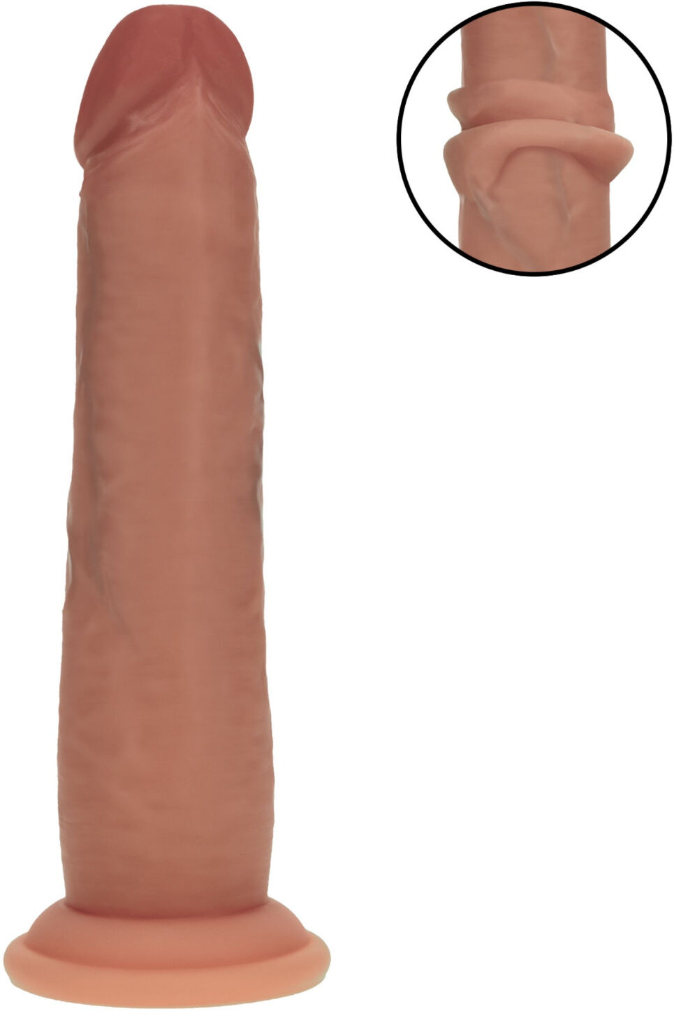 RealRock - Dual-Density Realistic Dildo (Tanned) - 18.5 cm