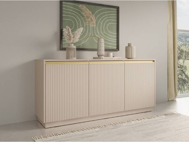 MOEBLO Kommode Delu K-154 (Elegantes Möbelstück mit modernem Design und großzügigem Stauraum, Sideboard Wohnzimmer Kommode Schlafzimmer Komodenschrank Highboard), -(BxHxT):154x72x39 cm