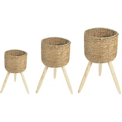 ÜBERTÖPFE NAPARI 3er Set natur