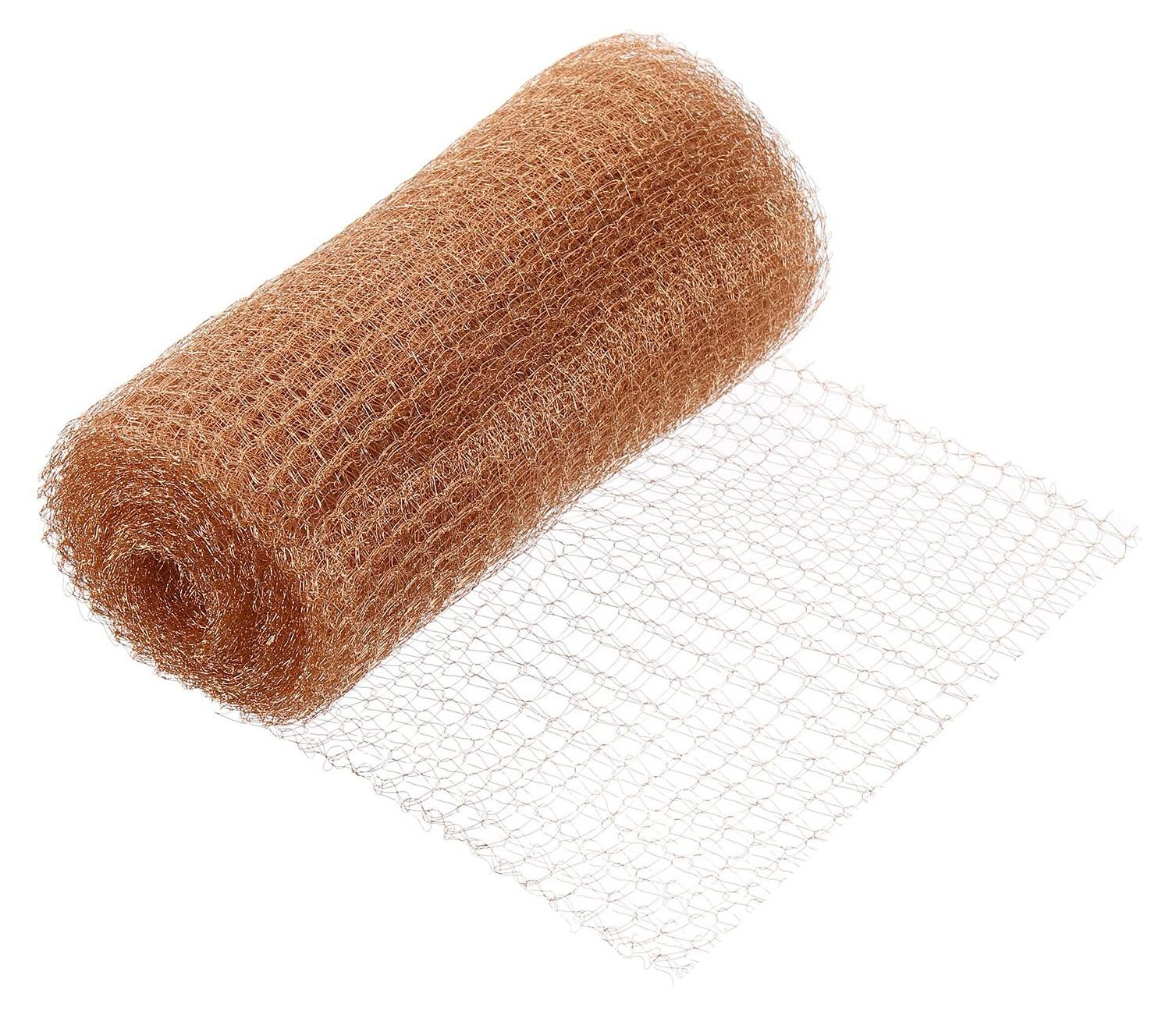 Dripio Koperdraadnet dubbellaags voor tuinieren en distillatie, 12,7 cm x 50,8 m
