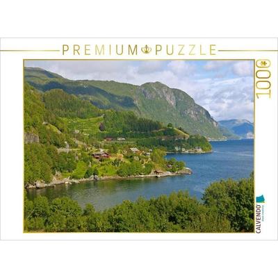 CALVENDO Puzzle Hardangerfjord bei Norheimsund | 1000 Teile Lege-Größe 64x48cm Foto-Puzzle für glückliche Stunden