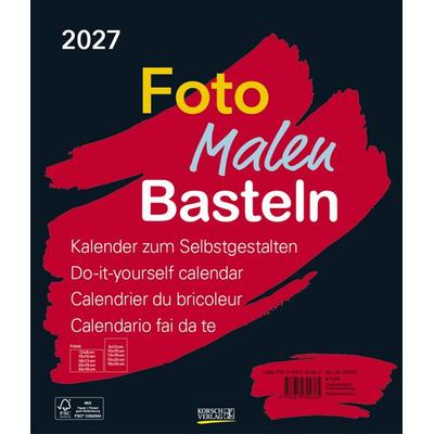 Foto-Malen-Basteln Bastelkalender schwarz groß 2027